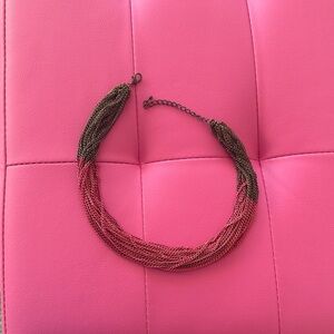 Chic Pink and Brown Necklace